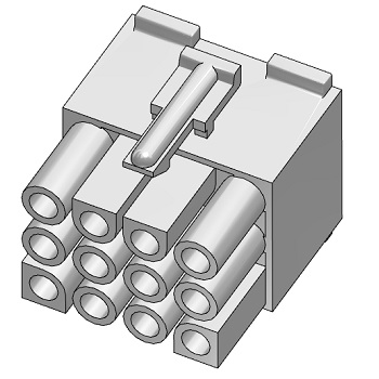Connector, Receptacle, 12-Pin, 0.093"